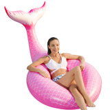 Jasonwell Giant Inflatable Mermaid Tail Pool Float with Fast Valves Pool Floaties Tube Summer Beach Ster Fwimming Pool Party Lounge Raft Waloaty Decorations Toys for Adults Kids Green L - Jasonwell