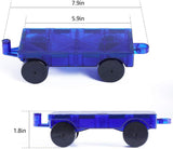 Jasonwell Magnetic Car Truck Wheels Magnetic Vehicles Set Ferris Wheel Kit Propeller Windmill Playset for Magnetic Tiles Magnet Toys Magna Building Blocks Accessories for Toddlers Boys Girls - Jasonwell