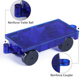 Jasonwell Magnetic Car Truck Wheels Magnetic Vehicles Set Ferris Wheel Kit Propeller Windmill Playset for Magnetic Tiles Magnet Toys Magna Building Blocks Accessories for Toddlers Boys Girls - Jasonwell