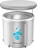 Jasonwell Ice Bath Tub for Athletes - Heavy Duty Cold Water Therapy Plunge Tub Ice Pod for Recovery Portable Ice Barrel Plunge Pool for Outdoor Inflatable Hot Tub Bathtub at Home for Adults 130 gal - Jasonwell