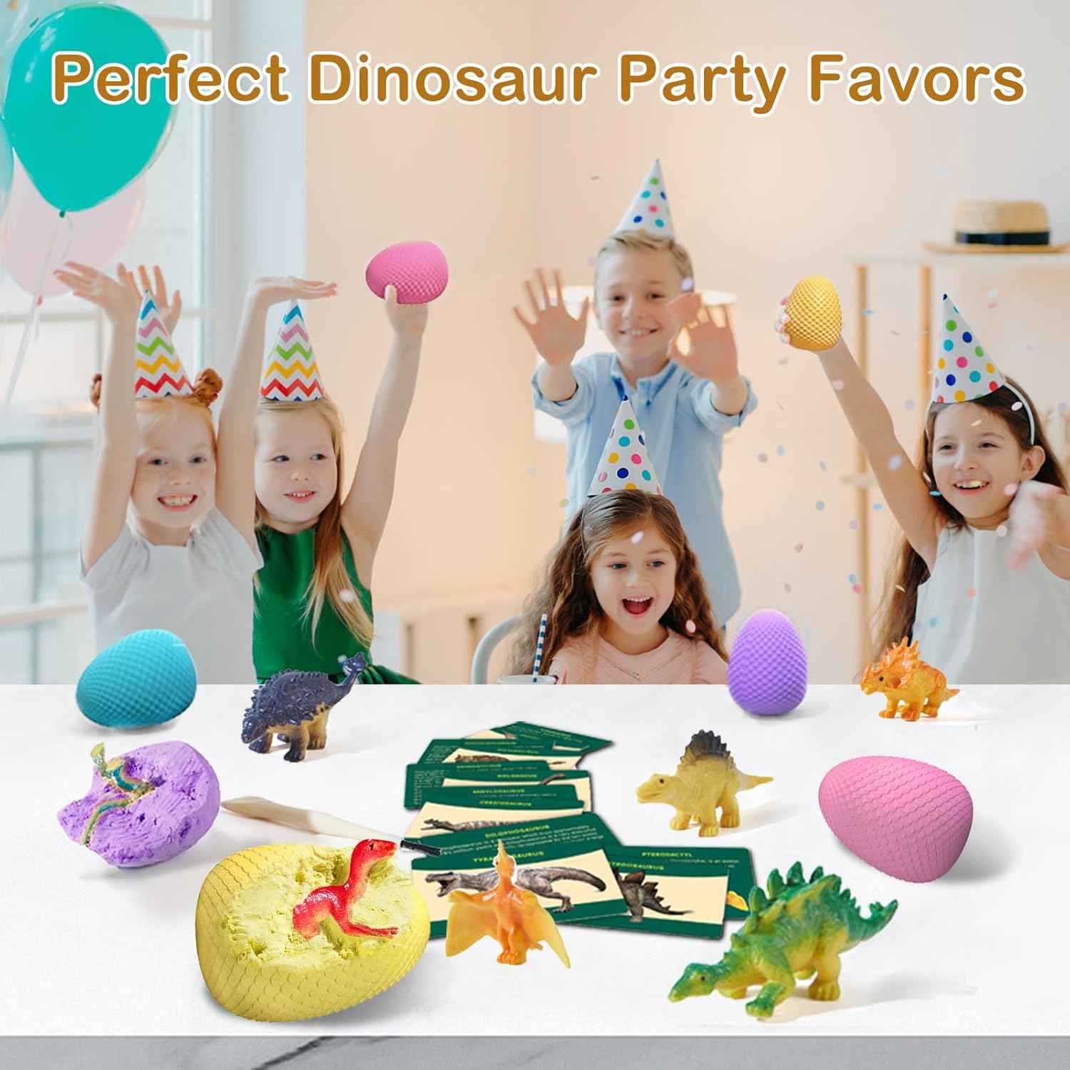 Dinosaur Eggs Dig Kit Toys - 12 Dino Fossil Eggs Excavation Kit w Play Mat for Kids Easter Party Favor Basket Stuffers STEM Toy Christmas Birthday Gift for Boys Girls Age 3 4 5 6 7 8 9 10 + Years Old - Jasonwell