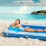 Inflatable Tanning Pool Lounger Float - Jasonwell 4 in 1 Sun Tan Tub Sunbathing Pool Lounge Raft Floatie Toys Water Filled Tanning Bed Mat Pad for Adult Blow Up Kiddie Pool Kids Ball Pit Pool (XXL) - Jasonwell