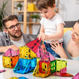 Jasonwell Magnetic Tiles Kids Magnetic Blocks Building Sets 3D Magnet Tile Building Blocks Magna Construction Educational STEM Toys Gifts for Toddlers Boys Girls 3 4 5 6 7 8 9 10 + Year Old 57PCS - Jasonwell