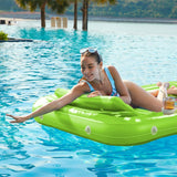Inflatable Tanning Pool Lounger Float - Jasonwell 4 in 1 Sun Tan Tub Sunbathing Pool Lounge Raft Floatie Toys Water Filled Tanning Bed Mat Pad for Adult Blow Up Kiddie Pool Kids Ball Pit Pool (KR-L) - Jasonwell