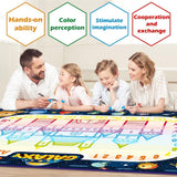 Jasonwell Aqua Water Doodle Mat 48 x 36 Inches Large Magic Drawing Doodling Mat Coloring Mat Educational Toys Christmas Birthday Gifts for Kids Toddler Boys Girls Age 2 3 4 5 6 7 8 Year Old (Galaxy) - Jasonwell