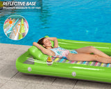 Inflatable Tanning Pool Lounger Float - Jasonwell 4 in 1 Sun Tan Tub Sunbathing Pool Lounge Raft Floatie Toys Water Filled Tanning Bed Mat Pad for Adult Blow Up Kiddie Pool Kids Ball Pit Pool (KR-L) - Jasonwell