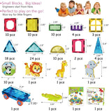 Jasonwell Magnetic Tiles Kids Magnetic Blocks Building Sets 3D Magnet Tile Building Toy Construction Educational STEM Toys Christmas Birthday Gifts for Toddlers Boys Girls 3 4 5 6 7 8 9 10 + Year Old - Jasonwell