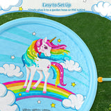 Jasonwell Splash Pad Sprinkler for Kids Splash Play Mat Outdoor Water Toys Inflatable Splash Pad Baby Toddler Pool Boys Girls Children Outside Backyard Dog Sprinkler Pool Age 1 2 3 4 5 6 7 8 9 (68'') - Jasonwell