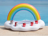 Jasonwell Inflatable Pool Party Cooler - Rainbow Drink Holder Luau Hawaiian Tropical Beach Themed Birthday Easter Party Decorations Favors Supplies Decor Blow Up Drink Cooler Outdoor Kids Adults - Jasonwell