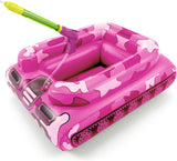 Inflatable Tank Pool Floats Kids - Jasonwell Toddler Pool Floaties Swimming Pool Tank with Water Cannon Gun Swim Floaty Rafts Lake Beach Party Pool Toys for Boys Girls Toddlers Kids (Rose-M) - Jasonwell