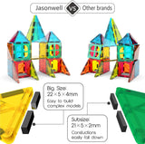 Jasonwell Magnetic Tiles Kids Magnetic Blocks Building Sets 3D Magnet Tile Building Blocks Magna Construction Educational STEM Toys Gifts for Toddlers Boys Girls 3 4 5 6 7 8 9 10 + Year Old - Jasonwell