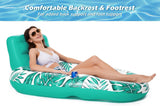 Jasonwell Inflatable Pool Float Adult - Pool Floaties Lounger Floats Raft Floating Chair Water Floaties for Swimming Pool Lake Lounge Float with Cup Holders Beach Pool Party Toys for Adults (T-Green) - Jasonwell