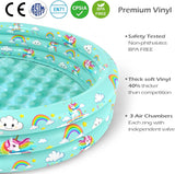 Jasonwell Inflatable Baby Kiddie Pool - Donuts Kids Paddling Pool Toddler Baby Swimming Pool Blow Up Ball Pit Pool Infant Wading Pool for Backyard (59in Unicorn) - Jasonwell