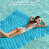 Jasonwell Giant Inflatable Floating Mat - Pool Float Lake Float Raft Lounge Floating Water Mat for Swimming Pool Floatie Lounger Beach Pool Party Toy Adults (Blue-XL) - Jasonwell