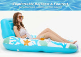 Jasonwell Inflatable Pool Float Adult - Pool Floaties Lounger Floats Raft Floating Chair Water Floaties for Swimming Pool Lake Lounge Float with Cup Holders Beach Pool Party Toys for Adults (O-Blue) - Jasonwell