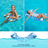 Jasonwell Water Hammock Pool Floats - 2PACK Fabric Inflatable Pool Hammock Float Floaties 4 in 1 (Saddle Lounge Chair Drifter) Lake Beach Floating Loungers Swimming Pool Rafts Toys for Adults (T&T) - Jasonwell