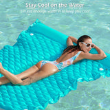 Jasonwell Giant Inflatable Floating Mat - Pool Float Lake Float Raft Lounge Floating Water Mat for Swimming Pool Floatie Lounger Beach Pool Party Toy Adults (Green-XL) - Jasonwell