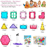 Jasonwell Magnetic Tiles Kids Magnetic Blocks Building Sets 3D Magnet Tile Building Blocks Magna Construction Educational STEM Toys Gifts for Toddlers Boys Girls 3 4 5 6 7 8 9 10 + Year Old 57PCS - Jasonwell