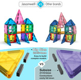 Jasonwell Magnetic Tiles Kids Magnetic Blocks Building Sets 3D Magnet Tile Building Blocks Magna Construction Educational STEM Toys Gifts for Toddlers Boys Girls 3 4 5 6 7 8 9 10 + Year Old 57PCS - Jasonwell