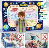 Jasonwell Aqua Water Doodle Mat 48 x 36 Inches Large Magic Drawing Doodling Mat Coloring Mat Educational Toys Christmas Birthday Gifts for Kids Toddler Boys Girls Age 2 3 4 5 6 7 8 Year Old (Galaxy) - Jasonwell