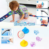 Jasonwell Aqua Water Doodle Mat - 40 x 28 Inches Extra Large Magic Drawing Doodling Mat Coloring Mat Educational Toys Gifts for Kids Toddlers Boys Girls Age 2 3 4 5 6 7 8 Year Old (Galaxy) - Jasonwell