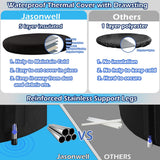 Jasonwell Ice Bath Tub for Athletes - Heavy Duty Cold Water Therapy Plunge Tub Ice Pod for Recovery Portable Ice Barrel Plunge Pool for Outdoor Inflatable Hot Tub Bathtub at Home for Adults 90 gal - Jasonwell
