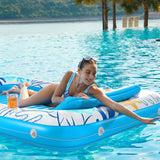 Inflatable Tanning Pool Lounger Float - Jasonwell 4 in 1 Sun Tan Tub Sunbathing Pool Lounge Raft Floatie Toys Water Filled Tanning Bed Mat Pad for Adult Blow Up Kiddie Pool Kids Ball Pit Pool (OB-XXL) - Jasonwell