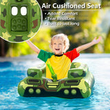 Inflatable Tank Pool Floats Kids - Jasonwell Toddler Pool Floaties Swimming Pool Tank with Water Cannon Gun Swim Floaty Rafts Lake Beach Party Pool Toys for Boys Girls - Jasonwell