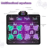 Kids Dance Mat Toys - 2-Player Dance Pad Gifts for Girls Boys Toddlers 3 4 5 6 7 8 9 + Year Old Electronic Dancing Mat Floor Games Toy with Music Light Christmas Birthday Gift (Purple) - Jasonwell