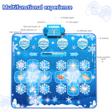 Kids Dance Mat Toys - 2-Player Dance Pad Gifts for Girls Boys Toddlers 3 4 5 6 7 8 9 + Year Old Electronic Dancing Mat Floor Games Toy with Music Light Christmas Birthday Gift (Frozen Blue) - Jasonwell