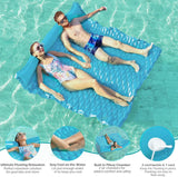 Jasonwell Giant Inflatable Floating Mat - Pool Float Lake Float Raft Lounge Floating Water Mat for Swimming Pool Floatie Lounger Beach Pool Party Toy Adults (Blue-XL) - Jasonwell
