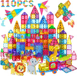 Jasonwell Magnetic Tiles Kids Magnetic Blocks Building Sets 3D Magnet Tile Building Toy Construction Educational STEM Toys Christmas Birthday Gifts for Toddlers Boys Girls 3 4 5 6 7 8 9 10 + Year Old - Jasonwell