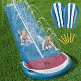 Jasonwell Slip and Slide Lawn Toy - Lawn Water Slides Summer Slip Waterslide for Kids Adults 20ft Extra Long with Sprinkler N Bodyboards Backyard Games Outdoor Splash Water Toys Outside Play Park Blue - Jasonwell