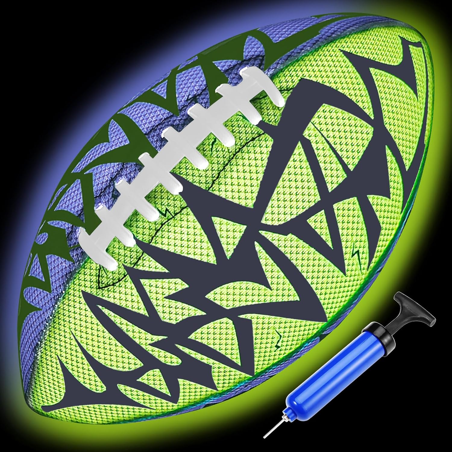 Jasonwell Glow in The Dark Football - Strong Grip Light Up Football Toy Stuff Sports Balls for Boys Kids Teenage Junior Youth Adult Outdoor Christmas Birthday Gifts for Age 6-8 8-12 13 + Year Old No.3 - Jasonwell