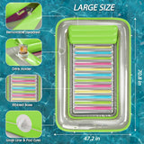 Inflatable Tanning Pool Lounger Float - Jasonwell 4 in 1 Sun Tan Tub Sunbathing Pool Lounge Raft Floatie Toys Water Filled Tanning Bed Mat Pad for Adult Blow Up Kiddie Pool Kids Ball Pit Pool (KR-L) - Jasonwell