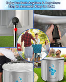 Jasonwell Ice Bath Tub for Athletes - Heavy Duty Cold Water Therapy Plunge Tub Ice Pod for Recovery Portable Ice Barrel Plunge Pool for Outdoor Inflatable Hot Tub Bathtub at Home for Adults 130 gal - Jasonwell