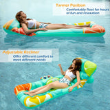 Jasonwell Inflatable Pool Float Adult - Pool Floaties Lounger Floats Floating Chair Raft with Adjustable Backrest Cup Holders Water Floaty Lake Lounge Tanning Floats Beach Party Toys for Adults Fruit - Jasonwell