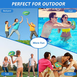 Jasonwell Pool Beach Water Football - Waterproof Football Strong Grip Fun Water Toys Games for Swimming Pool Beach Lake Park Backyard Outdoor Play for Kids Children Teens Adults Family (BG) - Jasonwell