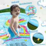 Jasonwell Splash Pad Sprinkler for Kids Splash Play Mat Outdoor Water Toys Inflatable Splash Pad Baby Toddler Pool Boys Girls Children Outside Backyard Dog Sprinkler Pool Age 1 2 3 4 5 6 7 8 9 (68'') - Jasonwell