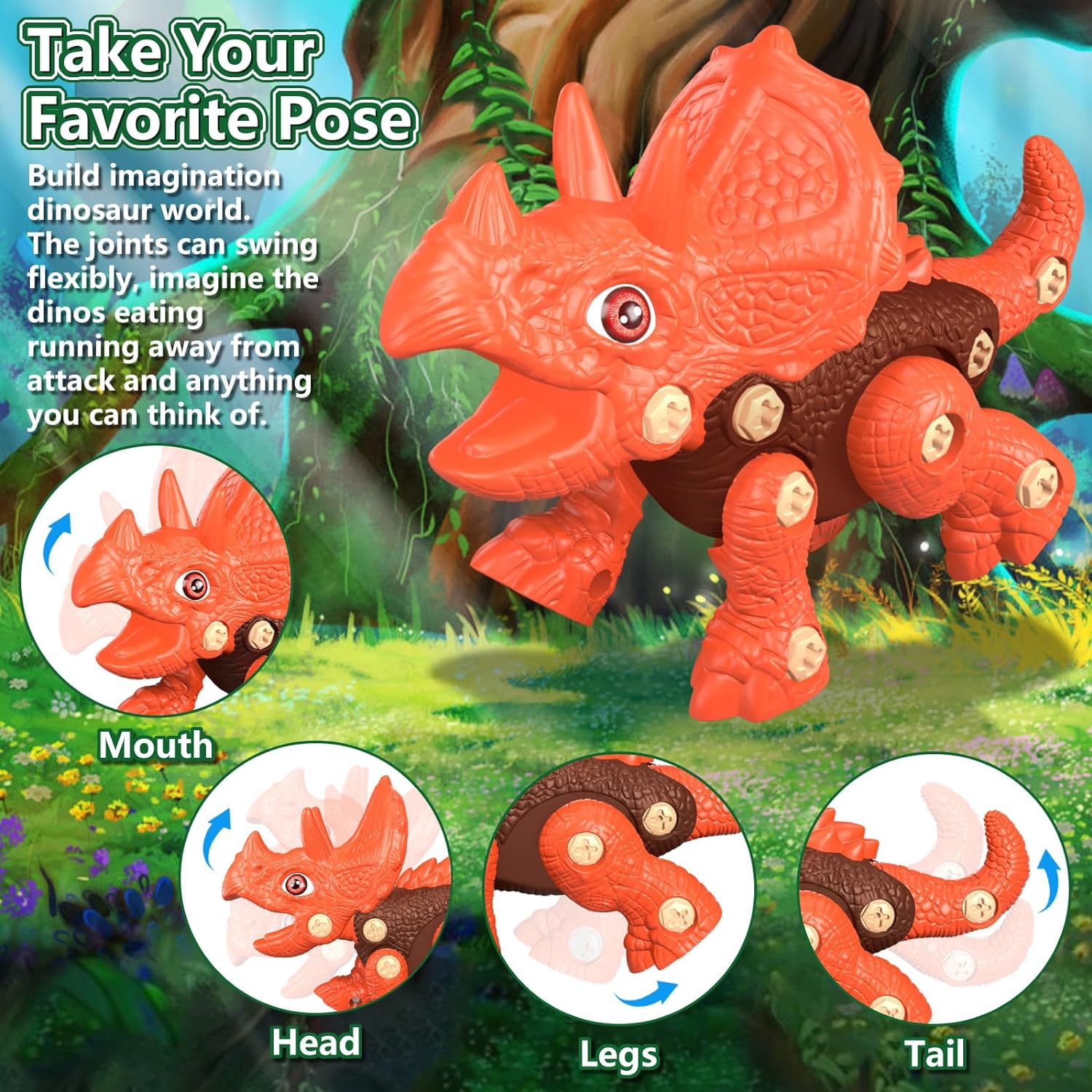 Jasonwell Kids Building Dinosaur Toys - Boys STEM Take Apart Construction Set Educational Dino Kit Play Set Easter Party Favors Christmas Birthday Gifts for Toddler Girls Age 3 4 5 6 7 8 + Year Old - Jasonwell