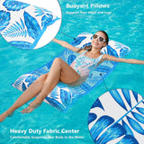 Jasonwell Water Hammock Pool Floats - Fabric Inflatable Pool Hammock Float Floaties 4 in 1 (Saddle Lounge Chair Drifter) Lake Beach Floating Loungers Swimming Pool Rafts Toys for Adults - Jasonwell