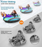 Jasonwell Inflatable Snow Tube Sled - Heavy Duty Snow Tubes for Sledding with Premium Canvas Cover for Kids Adults Snow Toy Fun Winter Outdoor Toys Christmas Birthday Gift for Boys Girls Children - Jasonwell