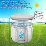 Jasonwell Ice Bath Tub for Athletes - Heavy Duty Cold Water Therapy Plunge Tub Ice Pod for Recovery Portable Ice Barrel Plunge Pool for Outdoor Inflatable Hot Tub Bathtub at Home for Adults 130 gal - Jasonwell