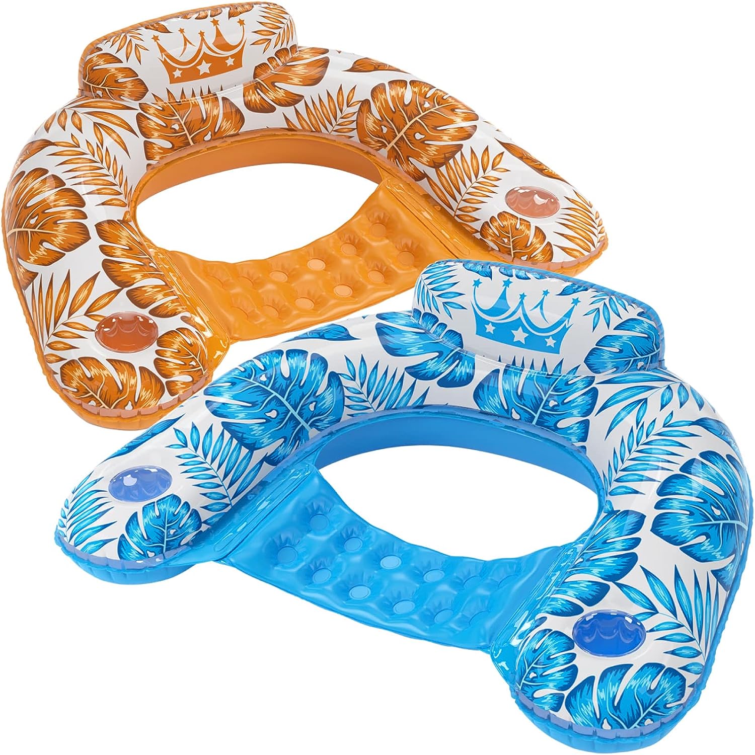 Jasonwell Inflatable Pool Float Chair - Floating Pool Chair Lounge Floats for Swimming Pool Water Chair Pool Lounger with Cup Holder Pool Toy Party Floaties for Adults - Jasonwell