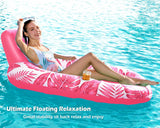 Jasonwell Inflatable Pool Float Adult - Pool Floaties Lounger Floats Raft Floating Chair Water Floaties for Swimming Pool Lake Lounge Float with Cup Holders Beach Pool Party Toys for Adults (T-Rose)