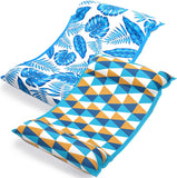 Jasonwell Water Hammock Pool Floats - 2PACK Fabric Inflatable Pool Hammock Float Floaties 4 in 1 (Saddle Lounge Chair Drifter) Lake Beach Floating Loungers Swimming Pool Rafts Toys for Adults (T&T) - Jasonwell