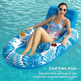 Jasonwell Inflatable Pool Float Adult - Pool Floaties Lounger Floats Raft Floating Chair Water Floaties for Swimming Pool Lake Lounge Float with Cup Holders Beach Pool Party Toys for Adults - Jasonwell