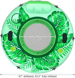 Jasonwell Inflatable River Tube Float - Heavy Duty River Float Pool Floats Lake Premium Water Tubes for Floating Recreational River Raft Lounge Floaties with 2 Cup Holders for Adult (Green-L)