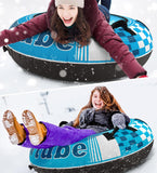 Jasonwell Inflatable Snow Tube Sled - Heavy Duty Snow Tubes for Sledding with Premium Canvas Cover for Kids Adults Snow Toy Fun Winter Outdoor Toys Christmas Birthday Gift for Boys Girls Children - Jasonwell