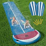 Jasonwell Slip and Slide Lawn Toy - Lawn Water Slides Summer Slip Waterslide for Kids Adults 20ft Extra Long with Sprinkler N Bodyboards Backyard Games Outdoor Splash Water Toys Outside Play Park Blue - Jasonwell